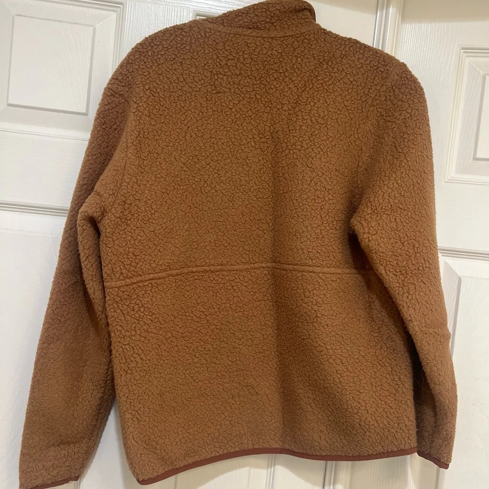 Patagonia‎ Pullover Womens small Brown Tan Half Zip Retro Pile Marsupial Fleece - Picture 5 of 13